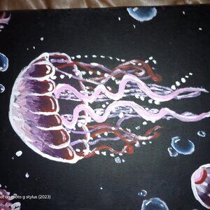 Hand painted Jellyfish painting 🪼🦪🫧